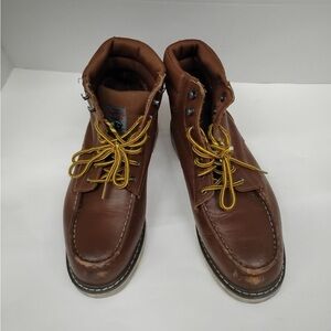 Men's SIZE 9.5 Herman Survivors Leather Work Boots Brown
